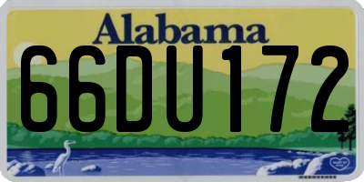 AL license plate 66DU172