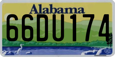 AL license plate 66DU174