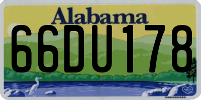 AL license plate 66DU178
