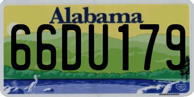 AL license plate 66DU179
