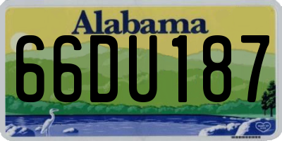 AL license plate 66DU187