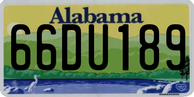 AL license plate 66DU189