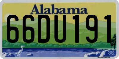 AL license plate 66DU191