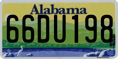 AL license plate 66DU198