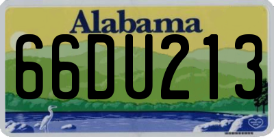 AL license plate 66DU213