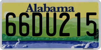 AL license plate 66DU215
