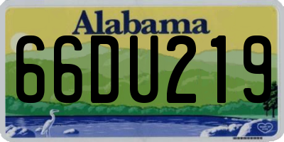 AL license plate 66DU219