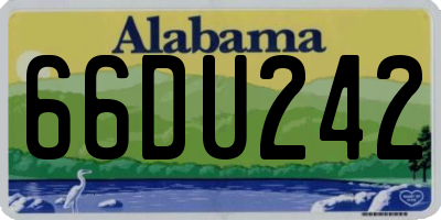 AL license plate 66DU242