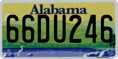 AL license plate 66DU246