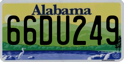 AL license plate 66DU249