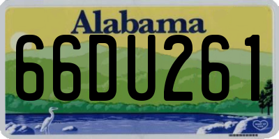 AL license plate 66DU261