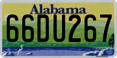AL license plate 66DU267