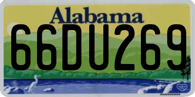 AL license plate 66DU269