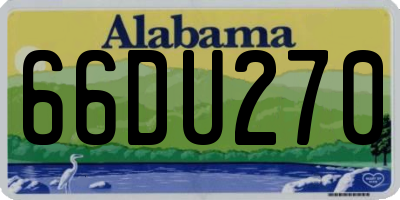 AL license plate 66DU270