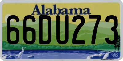 AL license plate 66DU273