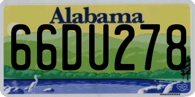 AL license plate 66DU278