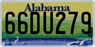 AL license plate 66DU279