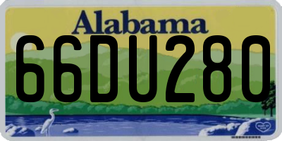 AL license plate 66DU280
