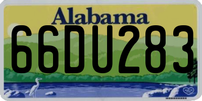 AL license plate 66DU283