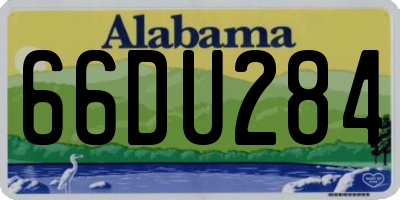 AL license plate 66DU284