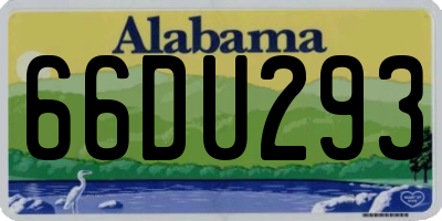 AL license plate 66DU293