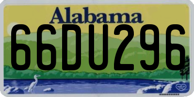 AL license plate 66DU296