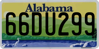 AL license plate 66DU299
