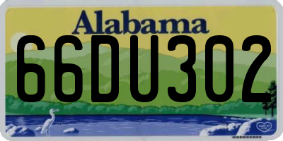 AL license plate 66DU302