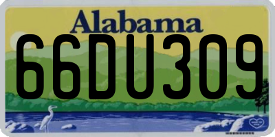 AL license plate 66DU309