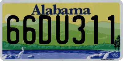 AL license plate 66DU311