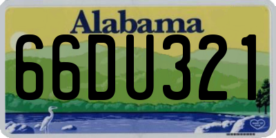 AL license plate 66DU321