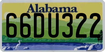AL license plate 66DU322