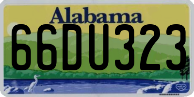 AL license plate 66DU323