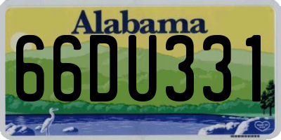 AL license plate 66DU331