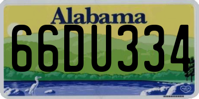 AL license plate 66DU334