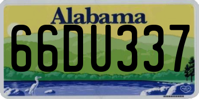 AL license plate 66DU337