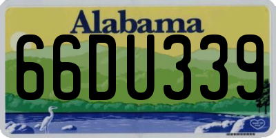 AL license plate 66DU339