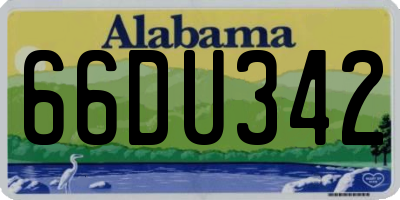 AL license plate 66DU342