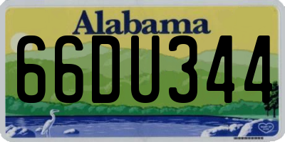AL license plate 66DU344