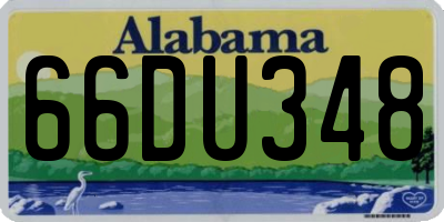 AL license plate 66DU348