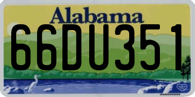 AL license plate 66DU351