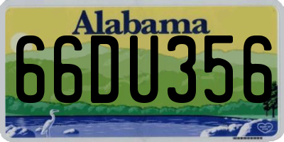 AL license plate 66DU356