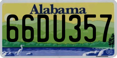 AL license plate 66DU357