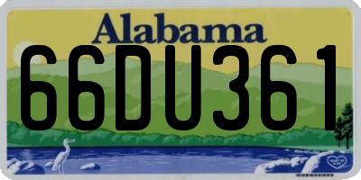 AL license plate 66DU361