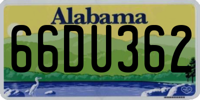 AL license plate 66DU362