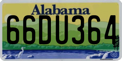 AL license plate 66DU364