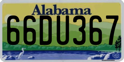 AL license plate 66DU367
