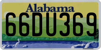 AL license plate 66DU369