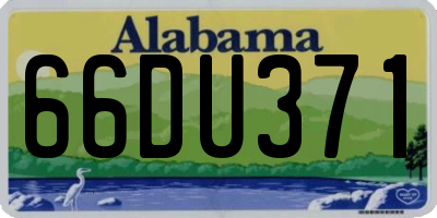 AL license plate 66DU371