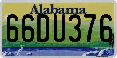AL license plate 66DU376